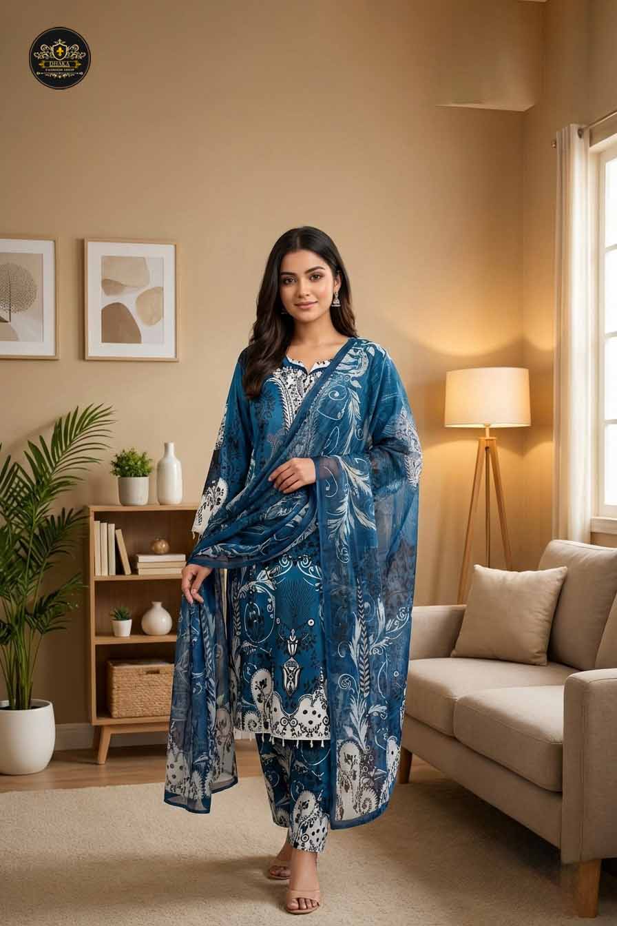 Three Piece Deep Blue